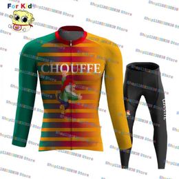 Racing Sets Belgian Wine Cycling Jersey Child Long Sleeve Quick Dry Bicycle Clothing