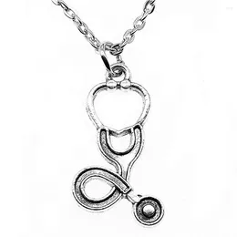 Pendant Necklaces 1pcs Stethoscope Chain For Men Couple Pendants Vintage Jewellery Cute Length 43 5cm