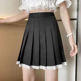 Skirts Autumn Korean Short Skirt Shorts Women's High Waist Sexy Mini School Fold Kawaii Spring L389