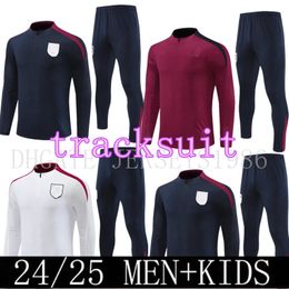 2024 25 ENGLANDs tracksuit soccer jersey training suit KANE STERLING MOUNT FODEN SAKA 24/25 ENGLANDs training suit MEN KIDS national Portugal football sets uniform