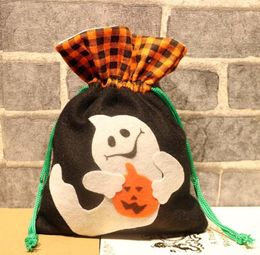 Halloween Ornaments Candy Bag Large Drawstring Gift Sack Pumpkin Ghost Printed Bags For Hallowmas Festival Party Decoration4969260