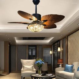 Retro American Luxury Chandelier Fan With Light Ceiling Lights Modern