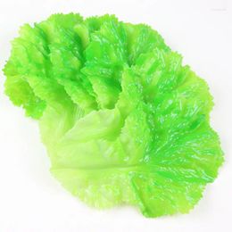 Decorative Flowers 1pc Simulation Lettuce Artificial Cabbage Leaf Pot Ingredients PVC Vegetable Restaurant Kitchen Decoration Tools