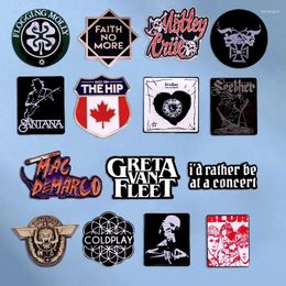 Brooches 2024 Rock Band Enamel Pin Music Punk Badge Brooch Fan Collection Jewelry Gift Clothing Bag Accessories