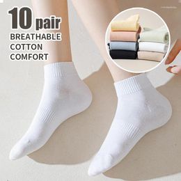 Women Socks Cute Short Solid Colour White Students Casual Fashion Cotton Summer Thin Low Cut Ankle Korea Japanese