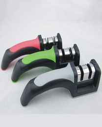 2 Stage Knife Sharpener Household Quick Sharpeners Whetstone Stick Sharpening Tungsten Steel Ceramic Kitchen Knives Tool Handle JY7792210