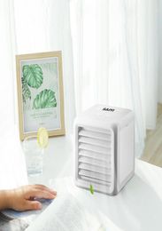 New Mini USB Portable Air Cooler Fan Air Conditioner Light Desktop Air Cooling Fan Humidifier Purifier For Office Bedroom9576471