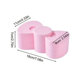 Jewelry Tray 1pc Bowknot Shape Jewelry Box 360 Degree Rotating Portable Jewelry Earrings Necklace Ring Small Item Storage Container Dorm