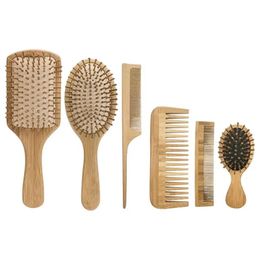 6-piece brush and comb set large hair and scalp massage comb air cushion comb pad brush brush 240429
