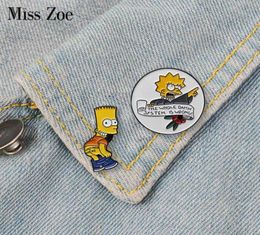 Pins Brooches Classic TV Role Enamel Pin Yellow For Bag Clothes Lapel Cartoon Naughty Badge Series Jewellery Gift Friends37736062098087