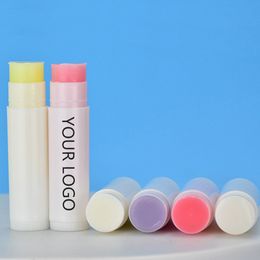 Private Label Lip Balm Custom Bulk White Round Tube All Lips Tints Moisturiser Hydrating Remove Dead Skin Base MakeUp