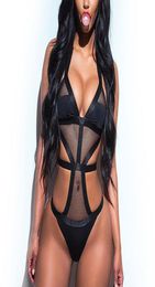 Sexy lingerie women underwear porno Erotic Thin section Adult female black straps mesh tights jumpsuit temptation H56108361