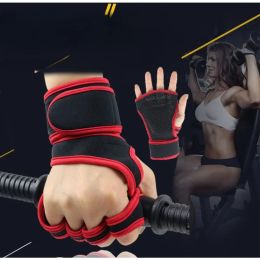 1 Pairs Weightlifting Training Gloves for Men Women Fitness Sports Body Building Gymnastics Gym Hand Wrist Palm Protector Gloves