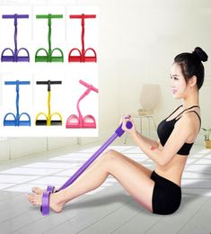 Elastic Bands For Fitness Equipment 4 Resistanc Elastic Pull Ropes Exerciser Rower Belly Resistance Band Home Gym Sport Training6541096