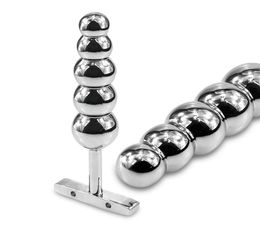 Metal Anal Beads Prostate Massage Stainless Steel Butt Plug Heavy Anus Beads with 5 Balls Sex Toys for Men and Women6723708