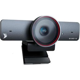 High Quality 4K Webcam with AI Tracking, Auto Framing, 120FPS, Digital Zoom, Dual Noise Cancelling Mics - Perfect for Video Calls, Remote Education, and Conference Rooms