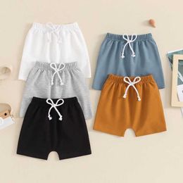 Clothing Sets Toddler Baby Boy Shorts Summer 3 Pack Solid Color Jogger Short Pants Kids Casual Drawstring Active Sports Shorts 0-3T H240508
