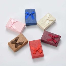 Jewellery Boxes 5.3*8.5cm Paper Jewellery Packaging Box High-end Gift Box Ring Earrings Necklace Storage Organiser Bowknot Jewellery Box Wholesale