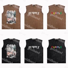 Designer Mens Casual Tank Tops Street Hip Hop T Shirt Shoulder Vest Clothing Crew Neck Tees