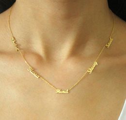 Exquisite 15 Names Multiple Necklaces For Family Jewellery Stainless Steel Custom Arabic Nameplate Pendant Couple Gifts9575926