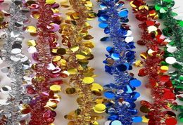 Christmas Decorations Colorful Tree Tinsel Garland Ribbon Xmas Party Bar Shiny Tops DIY Ornaments Home Wedding Birthday Hanging De8856249