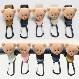 Stroller Parts 2Pcs Baby Hook Lovely Bear Toddlers Cart Organiser Bag Storage Hanger Rack Infant Essential Part A2UB