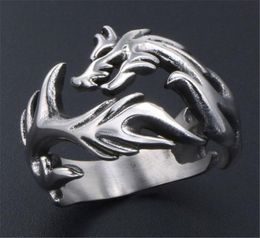 316l Stainless Steel Dragon Ring Men Vintage High Quality Chinese Style Fashion Jewellery Party Gift Classic 1263437112