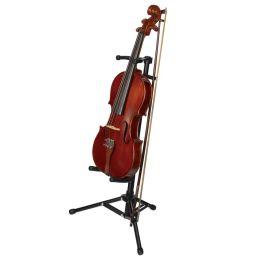 Accessories Violin Stand Holder With Bow Floor Standing Adjustable Height Folding Violin Stand For Guitar Bass Ukulele FL13D