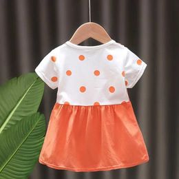 Girl's Dresses Baby Girl Dress Kid Clothes Dot Summer Short Sleeve Casual Toddler Dress Children Clothing Birthday Princess Costume Infant A876