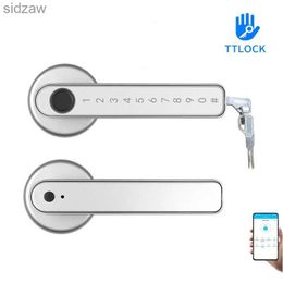 Smart Lock TTLock mobile remote control intelligent biometric fingerprint password single bolt lock with key suitable for indoor wooden doors WX