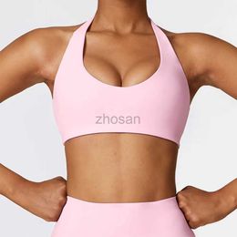 Active Underwear Women Sports Underwear Top Push Up Fitness Halter Yoga Bra Workout Bra Sport Tops For Women Breathable Running Vest Gym Wear d240508