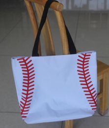 NEW baseball stitching bags 16512635inch bag mesh handle Shoulder BagSports Prints Utility Tote HandBag Canvas Sport Travel 6597338