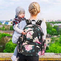 Diaper Bags Baby Diaper Bag Backpack Baby Bag Nappy Bag With Insulated Pockets Large Size Water-resistant Change Pad maternity bag T240509