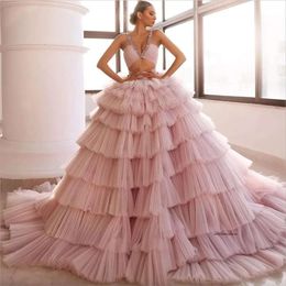 2023 ASO ASO EBI BALL DROW Dresses Sexy Chysed Crystals Tiers Asevial ​​Section Party Second Artipe Orvice Orvidation Dression Vrict 0509