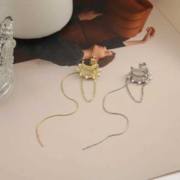 Dangle Chandelier LATS New Tassel Chain Butterfly Ear Clip Earrings for Women Men Non-Piercing Fake Cartilage Earring Cuff Trend Jewellery Wholesale