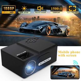 Projectors TY60 Mini Portable Projector 150ANSI Supports 1080P HD Video Home Theater Projector LED Beam Smart TV in 23 Languages J240509