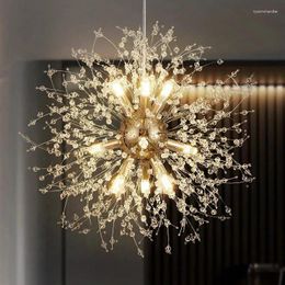 Chandeliers Modern Dandelion Led Chandelier Lighting Pendant Lamp For Living Room Dining Home Decoration Art G9 Bulb Crystal Lamps