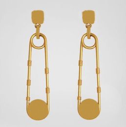 Designer Earings For Women Gold Paper Clip Pendent Earrings Fashion Men Dangle Earring Luxurys Hoops Jewellery V Studs 925 Silver Or7228047
