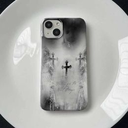 Cell Phone Cases Fashion Cool Dream Cross Phone Case For iPhone 15 14 13 Pro Max 11 12 Mini XR XS 7 8 Plus Retro Cute Shockproof Case Cover Funda J240509