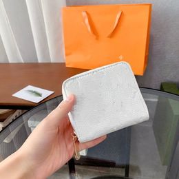 White Letter Wallets Women's Multifunctional Small Wallet Fashion Female Coin Purse Card Case Women Embossed Leather Short Purses 232J