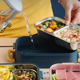 Lunch Boxes Bags 304 Stainless Steel Thermal Lunch Box Office Worker Bento Box Single/Double Layer Student Children Food Storage Container Store