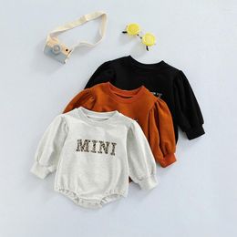 Rompers CitgeeAutumn Infant Baby Girls Boys Outfits Letters Print Bodysuit Long Sleeves Jumpsuit Casual Spring CLothes