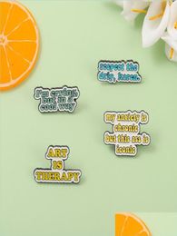 Pins Brooches European Colour Letter Series Alloy Clothes Brooches Unisex Enamel Paint Words Badges Buckle For Backpack B Chakrabea8736773