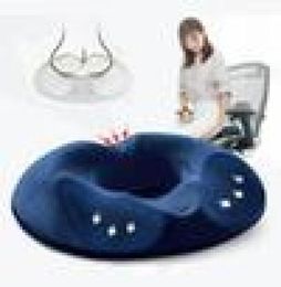 Memory Foam Chair Seat Cushion Office Spinal Alignment Orthopedic Seat Cushion Car Grid Breathable Chair Pad Washable Cover DBC DH5975673