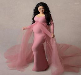 Casual Dresses Ladies Dress Sexy Slim Mesh Stitching VNeck Pregnant Woman Po Stretch Summer Unique Design Prom Party Vestidos2054103
