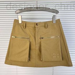 Дизайнер юбков 24 весна/летняя платье для работы джинсовая юбка карманная буква вышитая на молнии дизайн Zipper короткая юбка i659