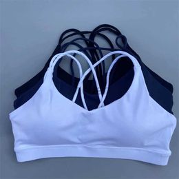 Active Underwear Solid Color soft high strength Women Fitness Bra Tight Sport Top Comprehensive Training Gym Yoga Underwear Tight With Chest Pad d240508