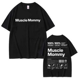 Men's T-Shirts Muscle Mom Gym Graphic T-shirt Interesting Meme Fitness Summer Mens Pure Cotton T-shirt Casual Extra Large T-shirt Short Sleeve Mens d240509