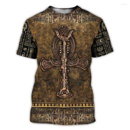 Men's T Shirts Summer Ancient Egypt 3D Print T-Shirts Streetwear Men Women Fashion Oversized Short Sleeve Shirt Kids Tees Tops Clothing