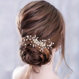 Hair Clips Handmade Crystal Comb Pin Headband For Women Pearl Haircomd Party Bridal Wedding Accessories Jewelry Clip Tiara